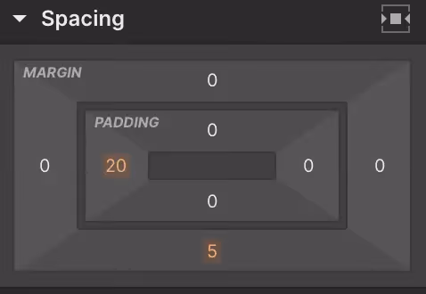 checkfield with padding